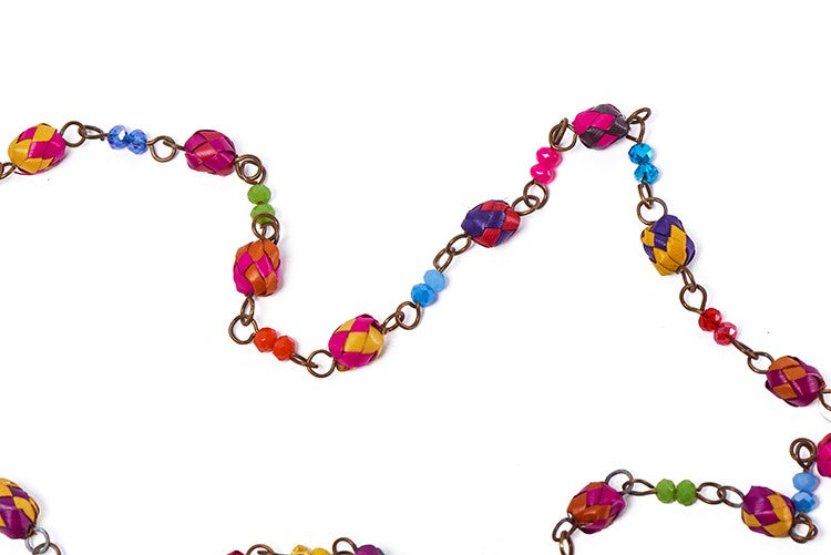 Collar corazón multiflor grande