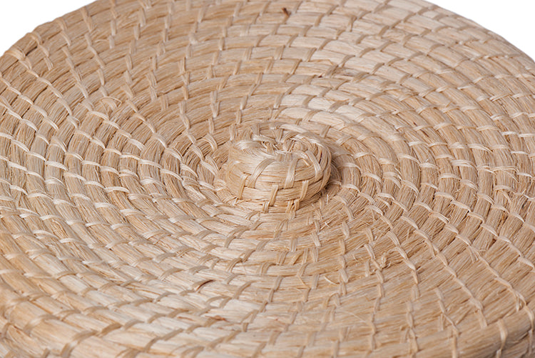 Cesto de henequén con tapa