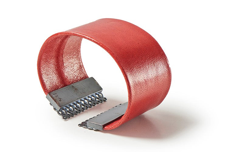 Brazalete piel y plata