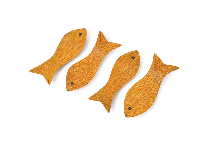 Juego de 4 hojitas y/o pececitos posacubiertos