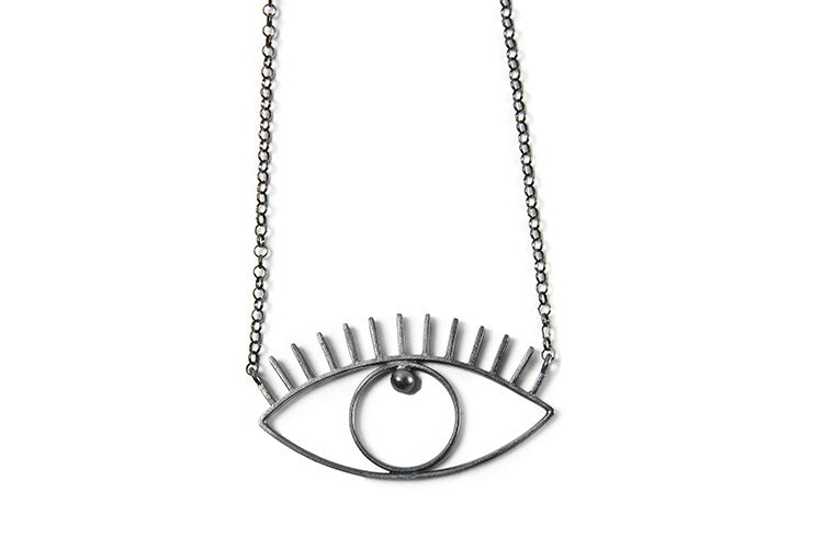 Collar ojo pestañas abierto