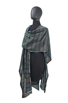 Ruana Yalalag bordado coralillo